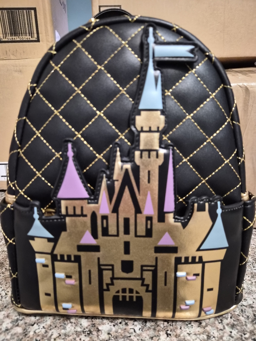 Loungefly Disney Parks Castle Mini Backpack. Disneylands 70th Anniversary.